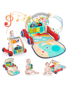 Gimnasio de Juego 2 en 1 Pakoo con Andador y Piano Musical