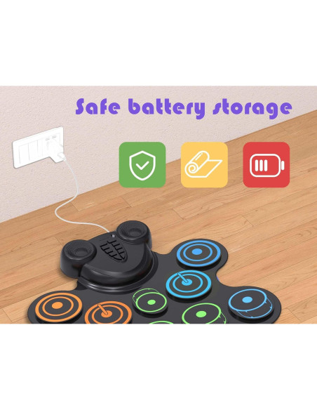 Conjunto de Batería Electrónica MARVTOWN M100 para Niños