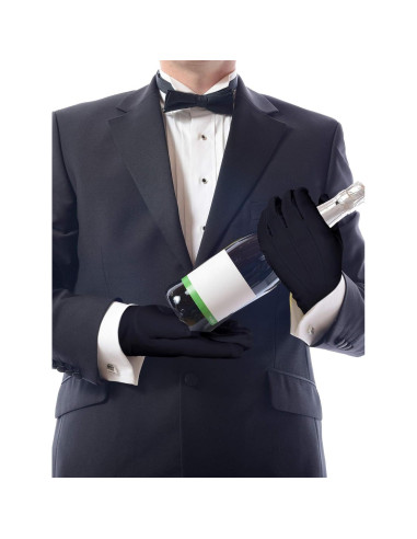 Guantes de Vestido Negros Sumind - 4 Pares Spandex para Uniforme