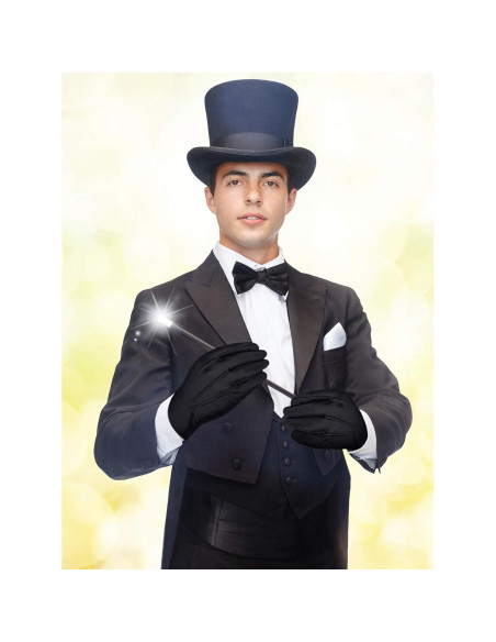 Guantes de Vestido Negros Sumind - 4 Pares Spandex para Uniforme