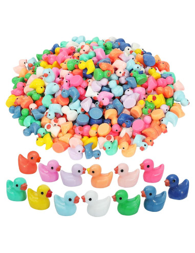 130 Mini Patos de Resina Rachan para Jardín y Acuario
