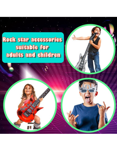 Conjunto de Fiesta Rock Star - 8 Gafas Divertidas y Accesorios