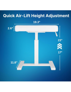 Banco de Teclado Ajustable Rockville AIR-BENCH Blanco 43-58 cm 2