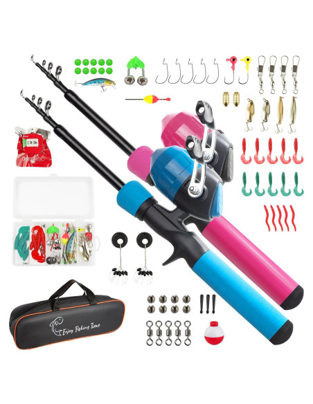 Kit de Caña de Pescar Ehowdin 1.5m para Niños con Carrete