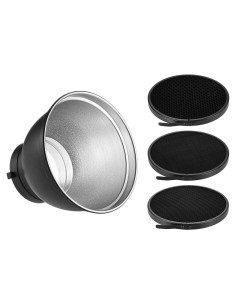 Reflector Difusor Estándar Andoer 7" con Rejillas Panal Bowens