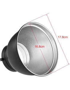 Reflector Difusor Estándar Andoer 7" con Rejillas Panal Bowens 2