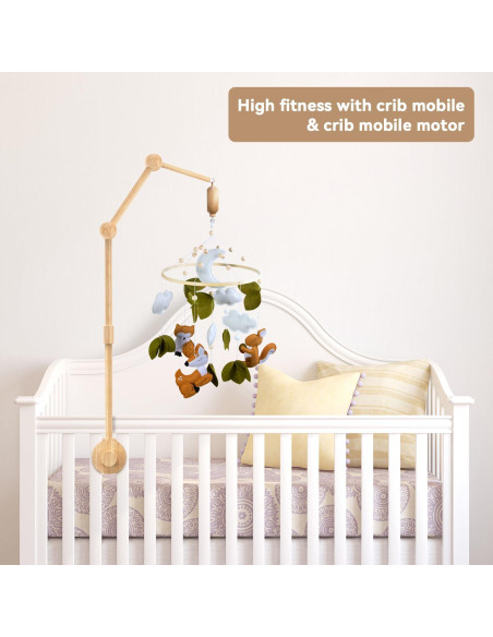 Brazo de Móvil para Cuna FEISIKE de Madera Natural 86 cm