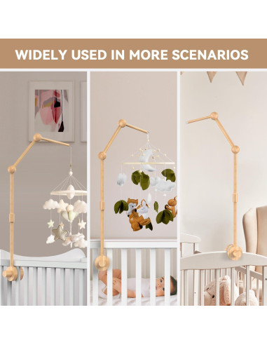 Brazo de Móvil para Cuna FEISIKE de Madera Natural 86 cm