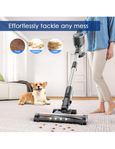 Aspiradora Inalámbrica Airpher 500W 100Min HEPA Gris