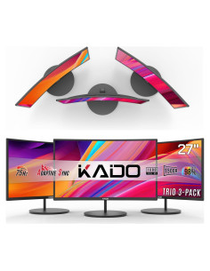 Kado Triple Monitor Curvado 27" 1920x1080 75Hz con Altavoces