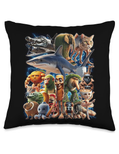 Cojín de lanzamiento 16x16" 100% poliéster Merch Template