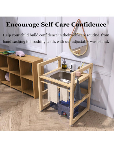 Lavabo Infantil SpeedyConnect Ajustable Acero Inoxidable 71cm