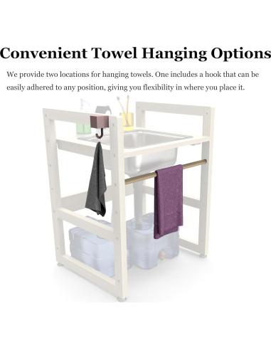 Lavabo Infantil SpeedyConnect Ajustable Acero Inoxidable 71cm