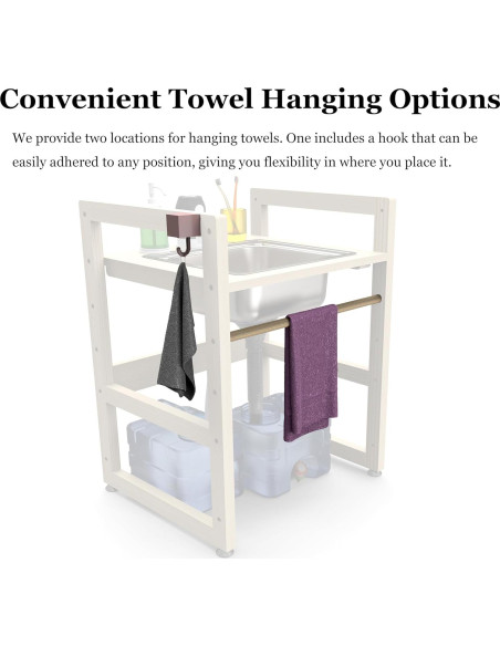 Lavabo Infantil SpeedyConnect Ajustable Acero Inoxidable 71cm