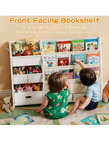 Estantería para Niños HAVLOTII SJ07 con 6 Contenedores