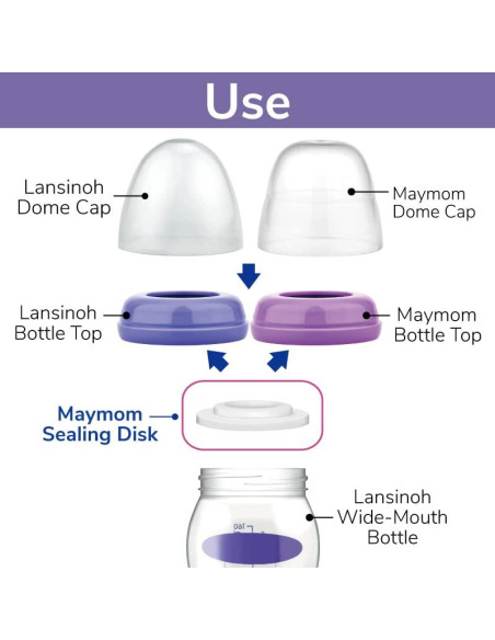 Discos de Sellado Maymom para Botellas Lansinoh - 8 Unidades