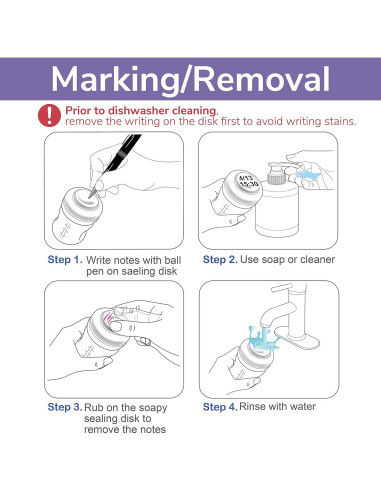 Discos de Sellado Maymom para Botellas Lansinoh - 8 Unidades