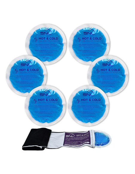 Paquetes de Gel Reutilizables SNL - 6 Unidades, 10.16 cm, Alivio Dolor