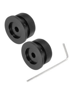 Perillas de Potenciómetro MECCANIXITY 2 Piezas Aluminio Negro