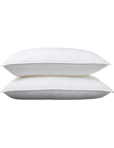 Almohadas de Cama Amazon Basics - Alternativa a Plumas, Suave, Estándar, Paquete de 2 2