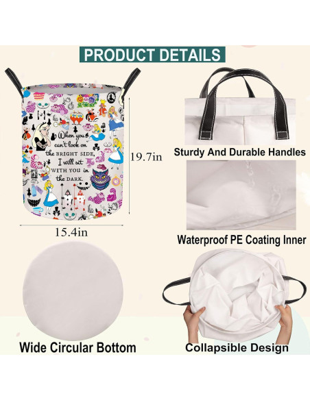 Cesta de Lavandería Plegable JNIAP 50x40 cm Impermeable