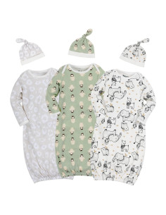 Bata de dormir 100% algodón unisex Minicoco 0-6 meses