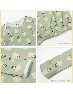 Bata de dormir 100% algodón unisex Minicoco 0-6 meses 2