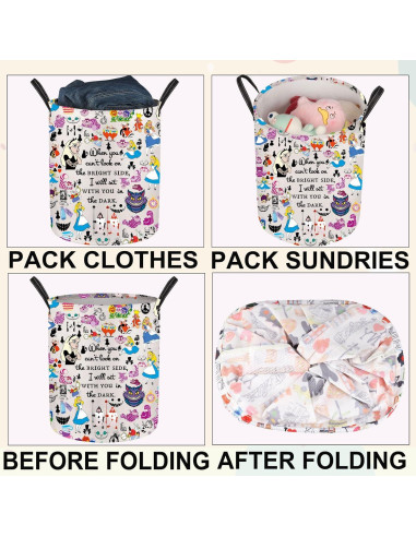 Cesta de Lavandería Plegable JNIAP 50x40 cm Impermeable