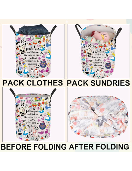 Cesta de Lavandería Plegable JNIAP 50x40 cm Impermeable