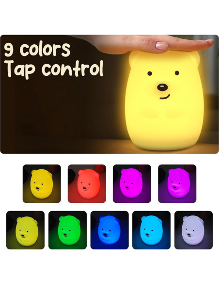 Luz Nocturna Infantil NAHKZNY RT01 9 Colores Control Remoto