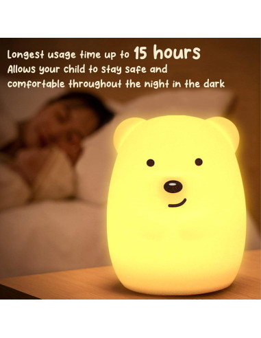 Luz Nocturna Infantil NAHKZNY RT01 9 Colores Control Remoto