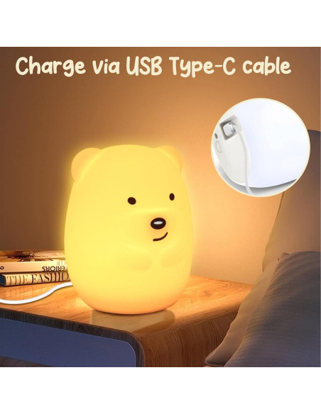 Luz Nocturna Infantil NAHKZNY RT01 9 Colores Control Remoto