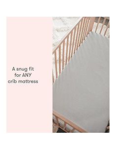 Sábanas Ajustadas Orgánicas para Cuna Newton Baby - 100% Algodón Muselina, Paquete de 2 2