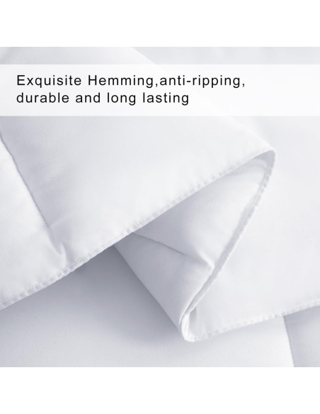 Edredón Queen COHOME Blanco - Relleno Suave y Ligero 223.5x223.5 cm