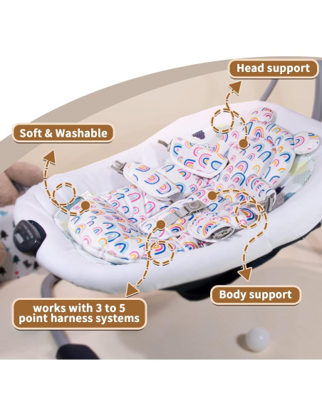 Inserto para Bebés FEISIKE Compatible con Graco y 4moms - Blanco