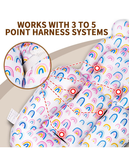 Inserto para Bebés FEISIKE Compatible con Graco y 4moms - Blanco