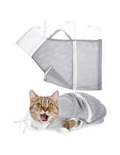 Bolsa de Baño para Gato Shappy Ajustable Gris 55cm