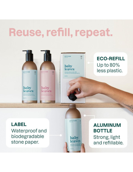 Champú y Gel de Baño 2 en 1 ATTITUDE para Bebé 1.99L
