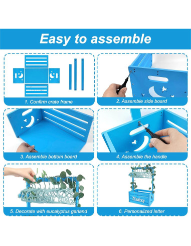 Caja de Ducha de Bebé de Madera Sibosen con Guirnalda y Perchas