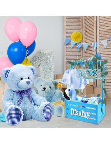 Caja de Ducha de Bebé de Madera Sibosen con Guirnalda y Perchas