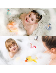 Juguetes de baño Dmeixs 4 Piezas Pingüino y Pato para Bebés 2
