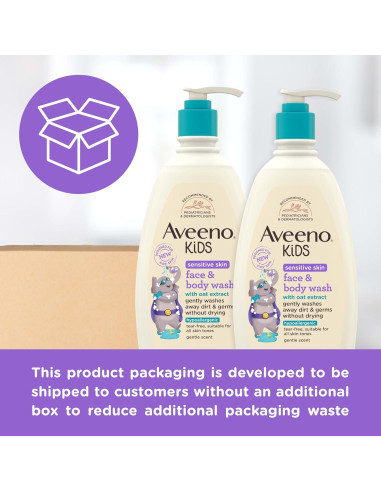 Aveeno Niños Jabón Facial y Corporal 532 ml - Piel Sensible