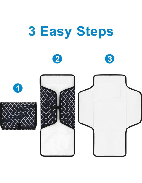 Almohadilla de Cambio de Pañales Portátil Accmor Geometría 63.5x33cm