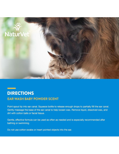 NaturVet Lavado de Oídos con Aceite de Árbol de Té y Aloe 226g