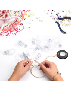 100 Chupetes de Plástico Transparentes para Baby Shower 6.99 cm 2