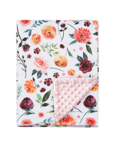 Manta BORITAR para Bebés Floral Multicolor 75x100cm Suave
