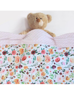 Manta BORITAR para Bebés Floral Multicolor 75x100cm Suave 2