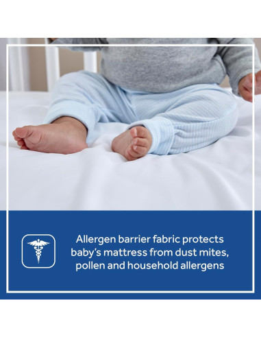 Protector de Colchón Impermeable Sealy Baby 132x71 cm Blanco