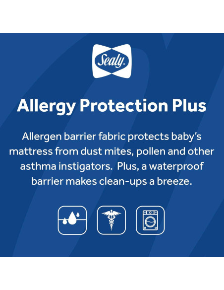 Protector de Colchón Impermeable Sealy Baby 132x71 cm Blanco