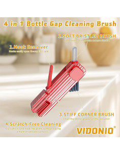 Juego de Cepillos Limpiadores Vidonio 2 Pcs para Botellas y Tazas 2